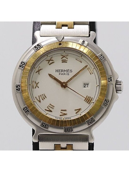 Hermes Captain Nemo Date Quartz White Dial Watch